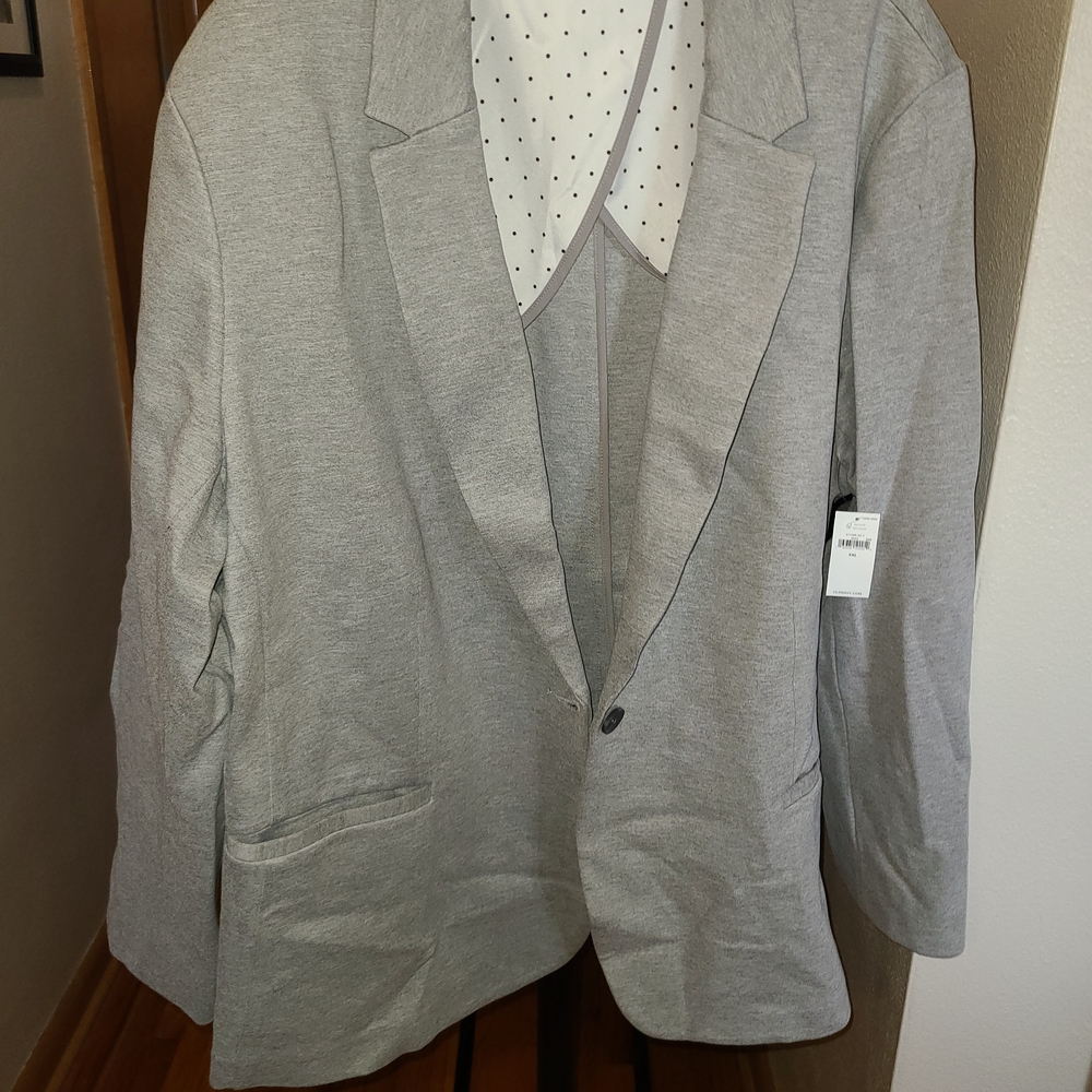 Old Navy Light Gray Single-Button Women's Blazer